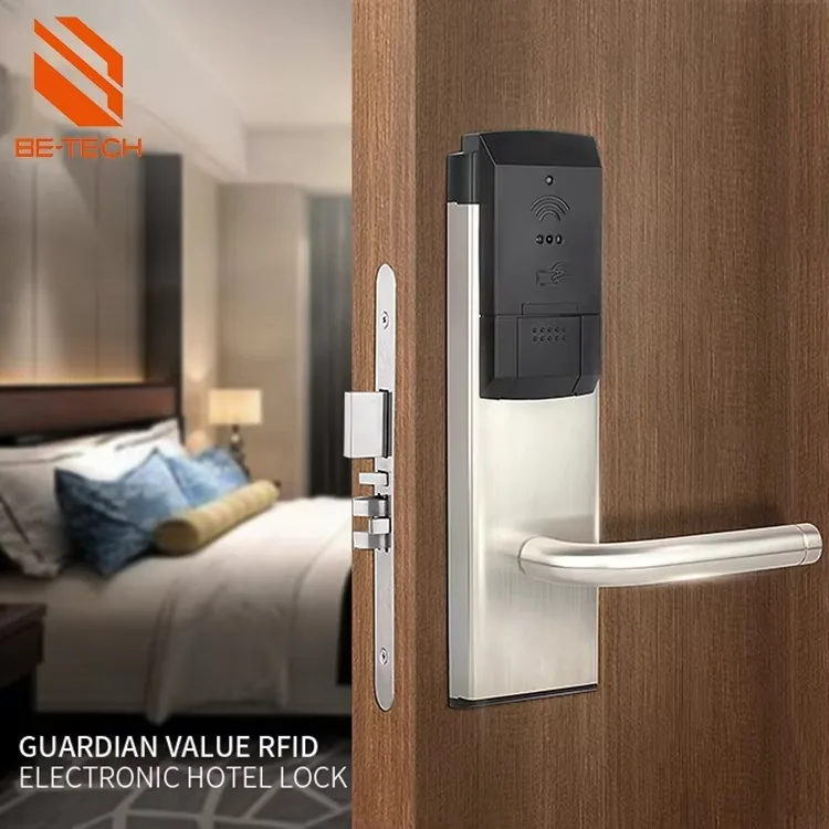 Guardian RFID lock installed on hotel door