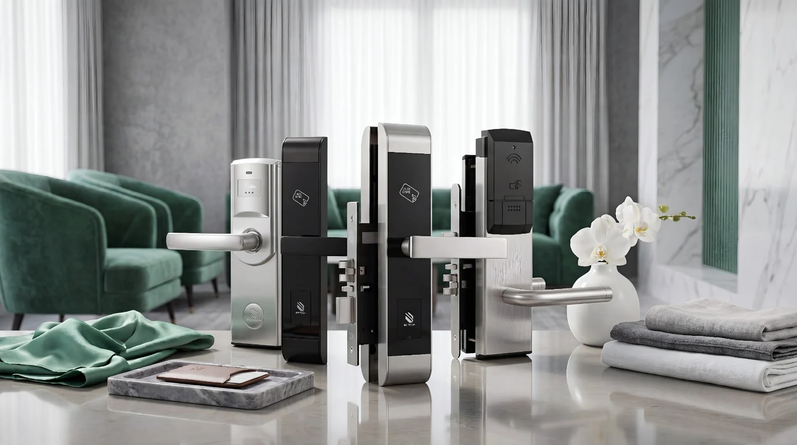 Premium hospitality smart lock product display